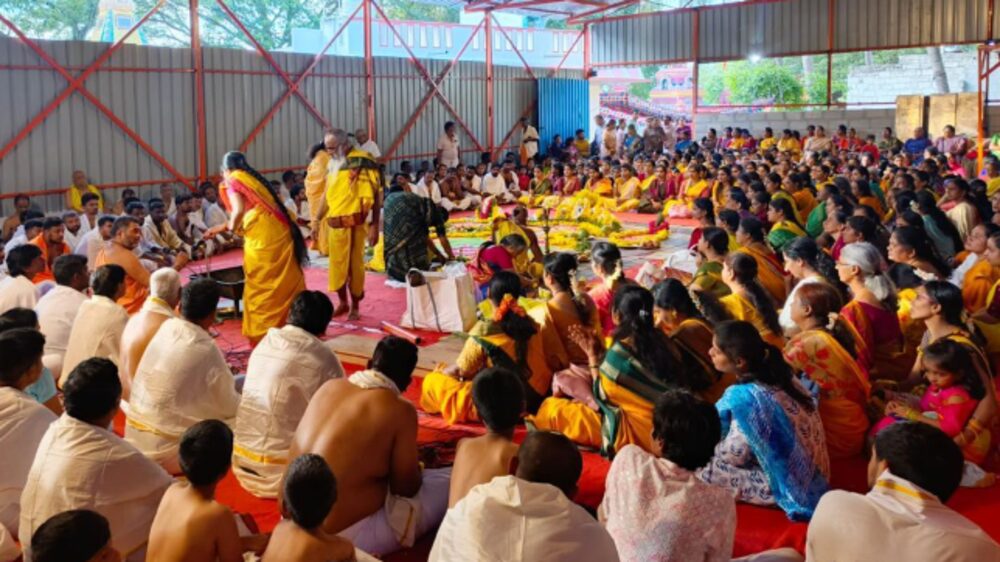 Prasadam and Pooja Kit distribution